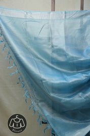 Sky Blue Tissue Tussar Silk Saree - SRSBTTSS411