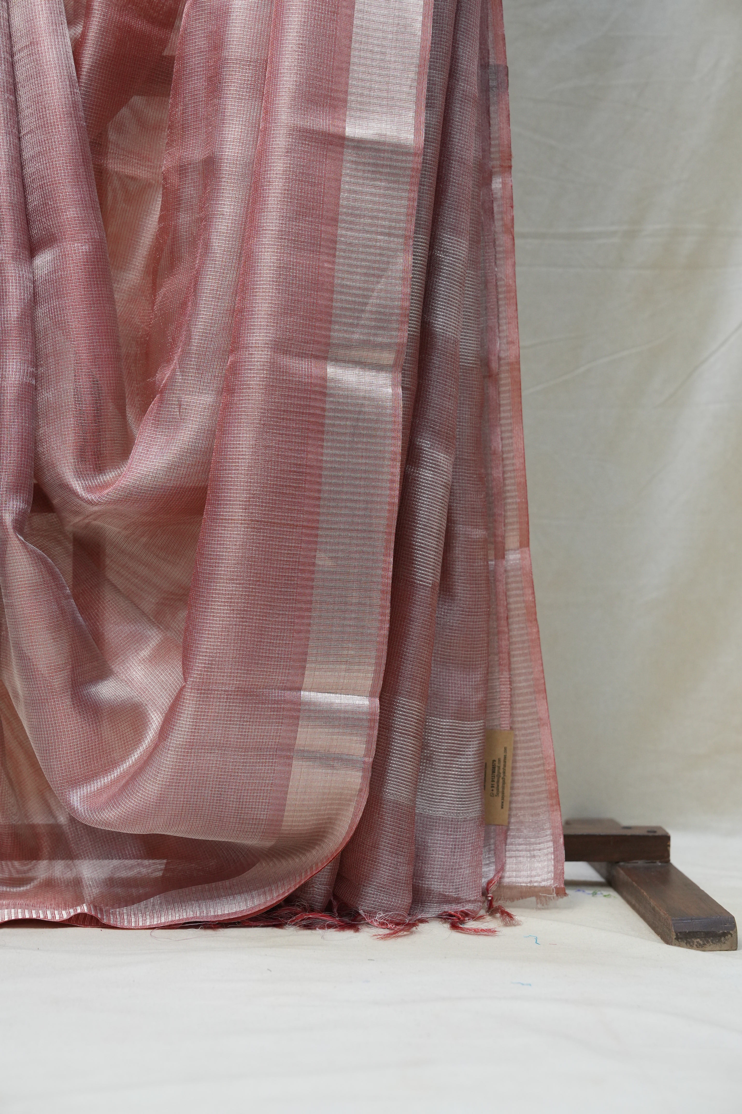 Red Tissue Tussar Silk Saree - SRRTTSS412