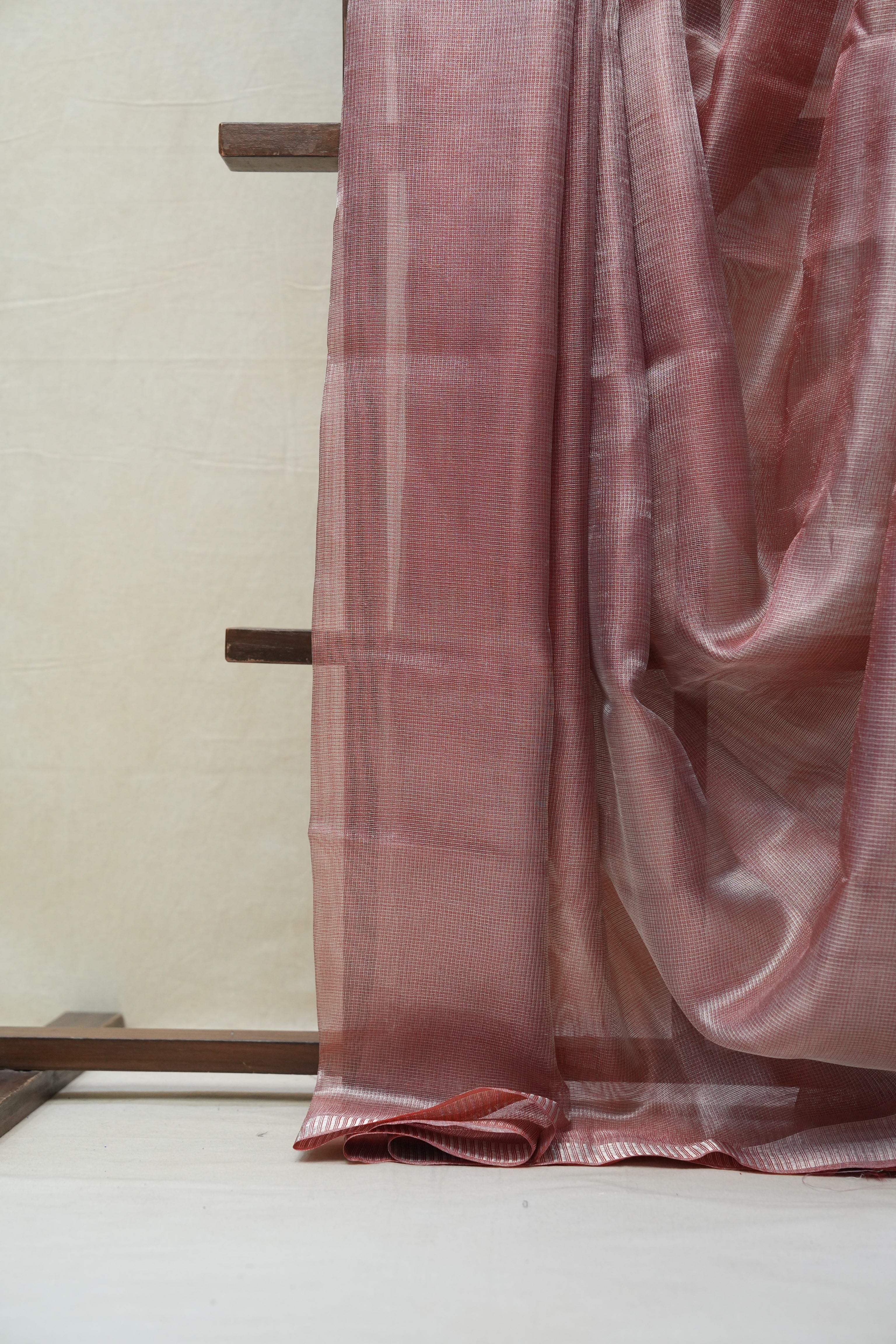 Red Tissue Tussar Silk Saree - SRRTTSS412