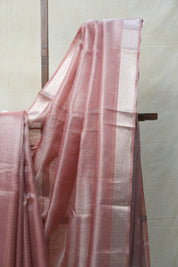 Red Tissue Tussar Silk Saree - SRRTTSS412