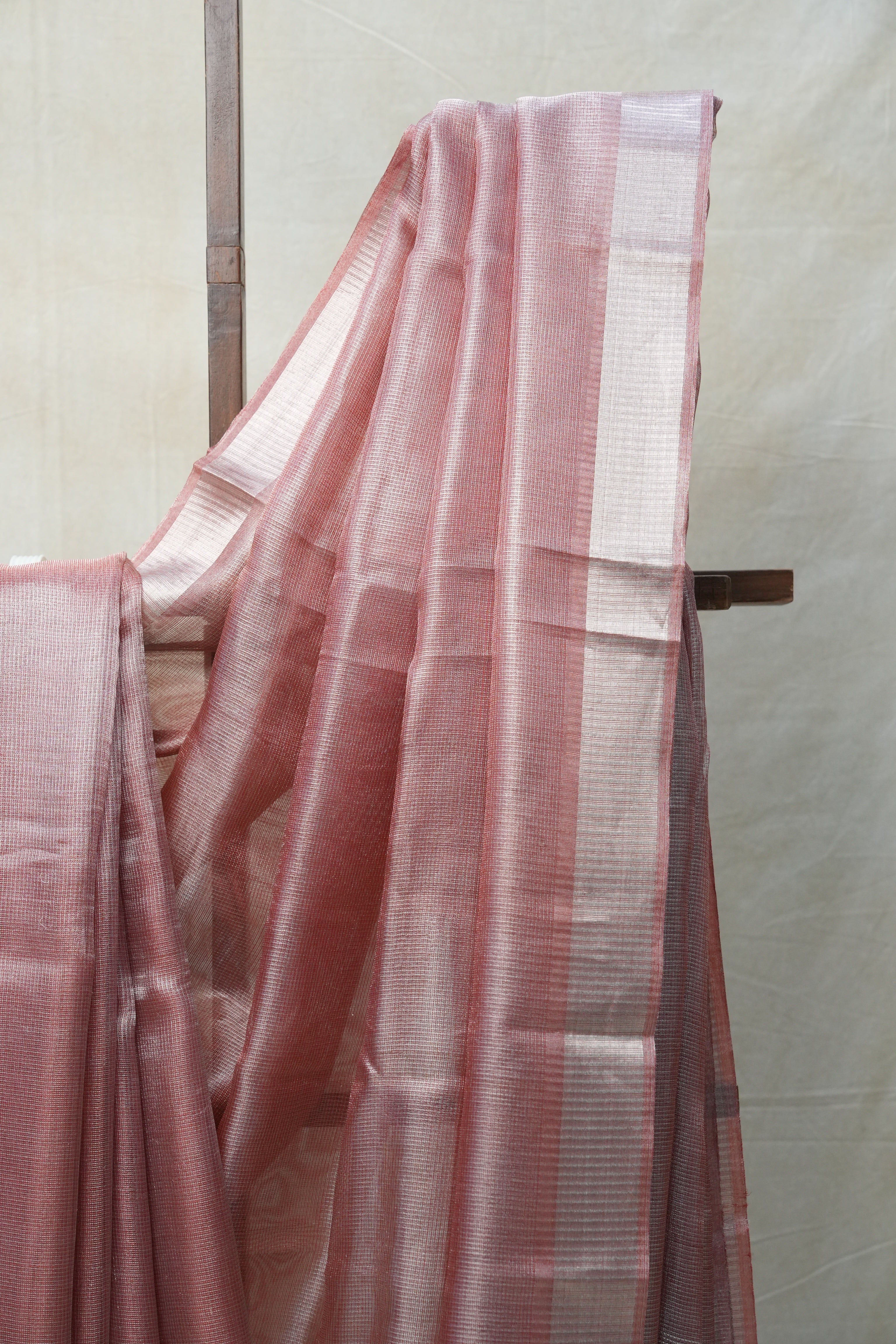 Red Tissue Tussar Silk Saree - SRRTTSS412