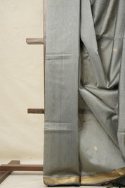 Steel Grey Maheshwari Saree - SRSGMS838