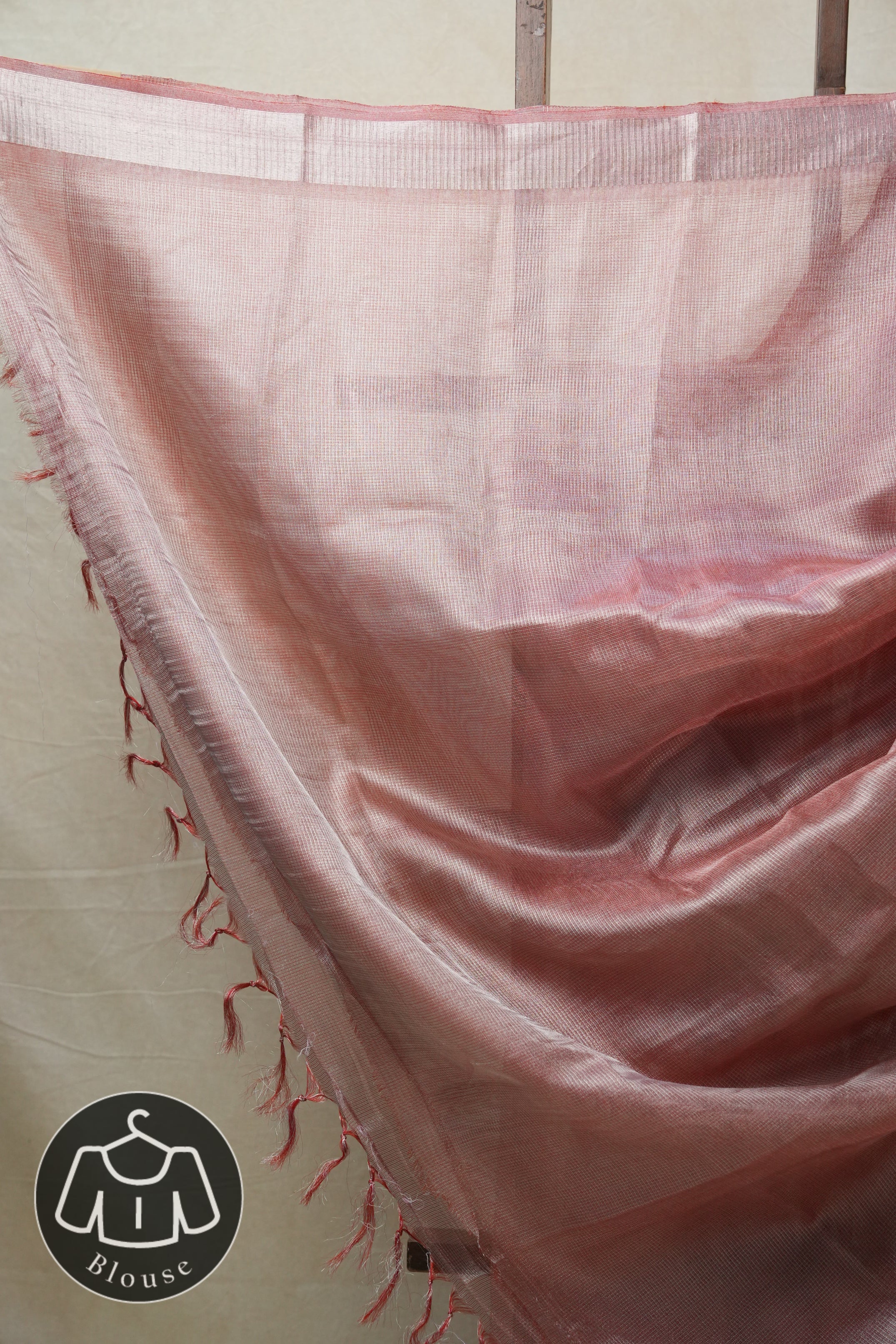 Red Tissue Tussar Silk Saree - SRRTTSS412