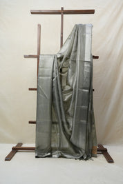 Green Tissue Tussar Silk Saree - SRGTTSS414