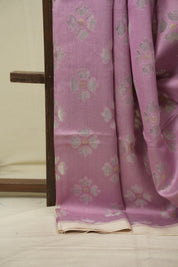 Pink Bengal Cotton Silk Jamdani Saree - SRPBCSJS07