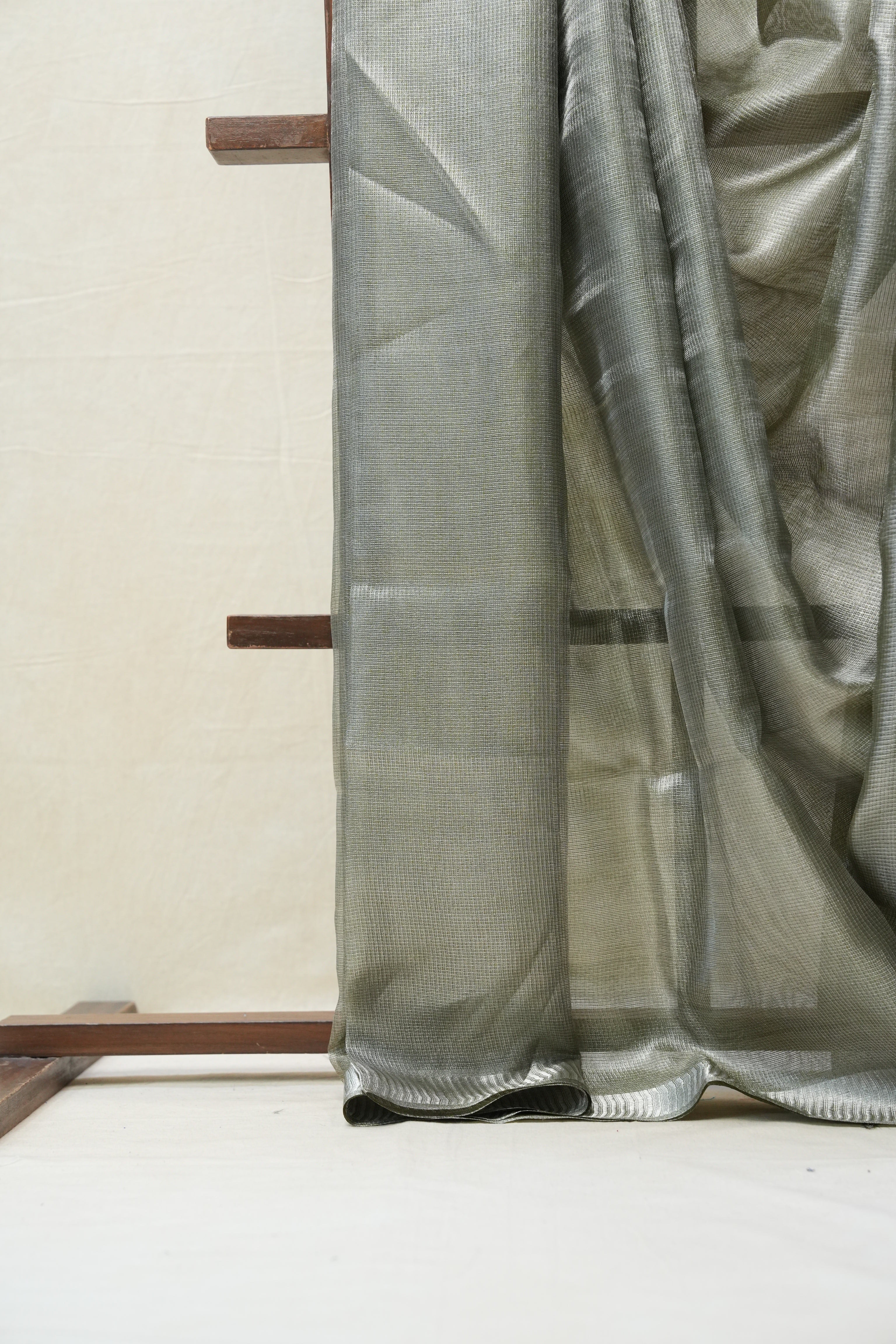 Green Tissue Tussar Silk Saree - SRGTTSS414