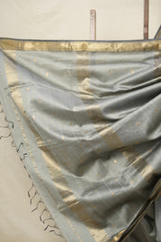 Steel Grey Maheshwari Saree - SRSGMS838