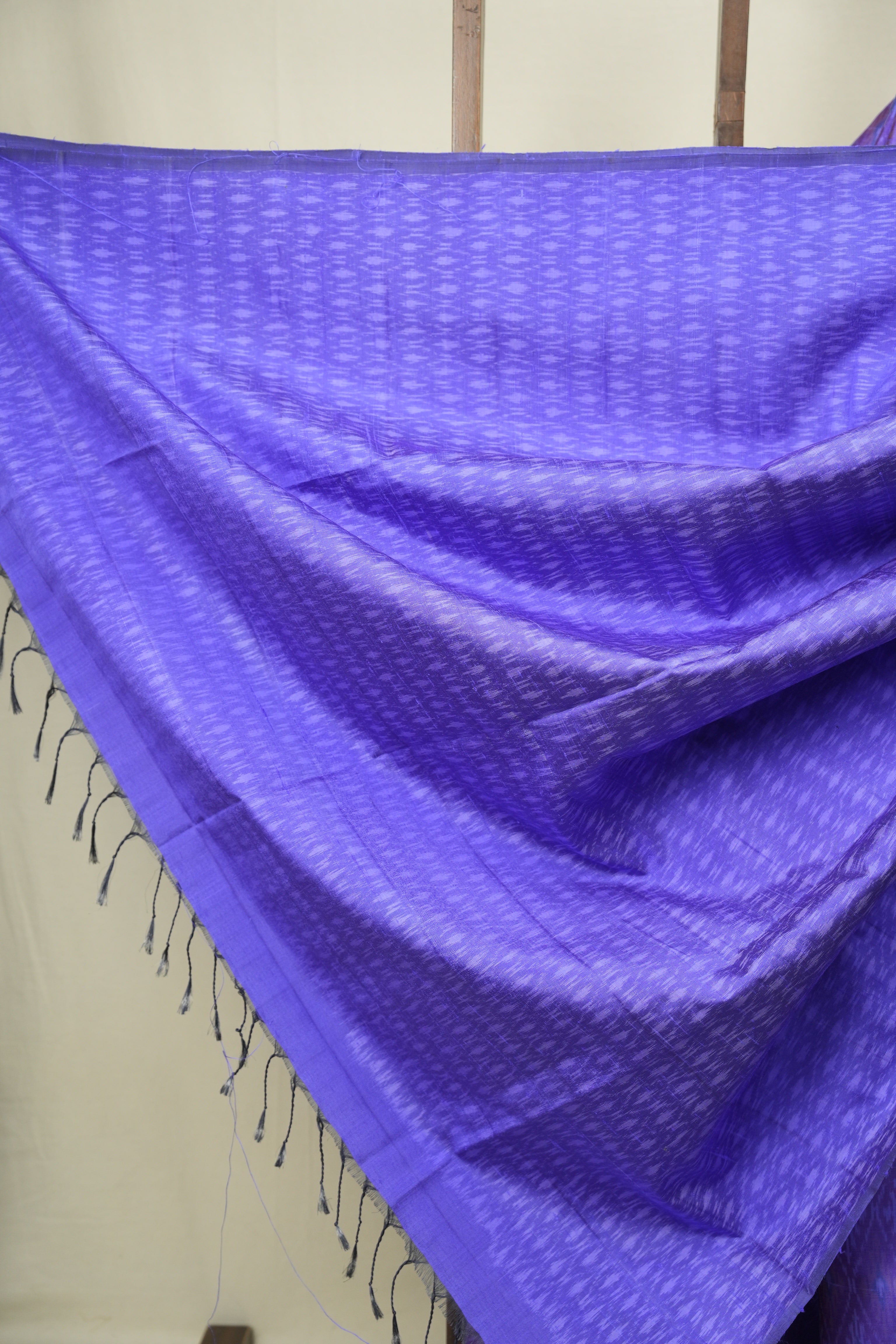 Blue Raw Silk Ikat Saree - SRBRISS1086