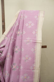 Pink Bengal Cotton Silk Jamdani Saree - SRPBCSJS07
