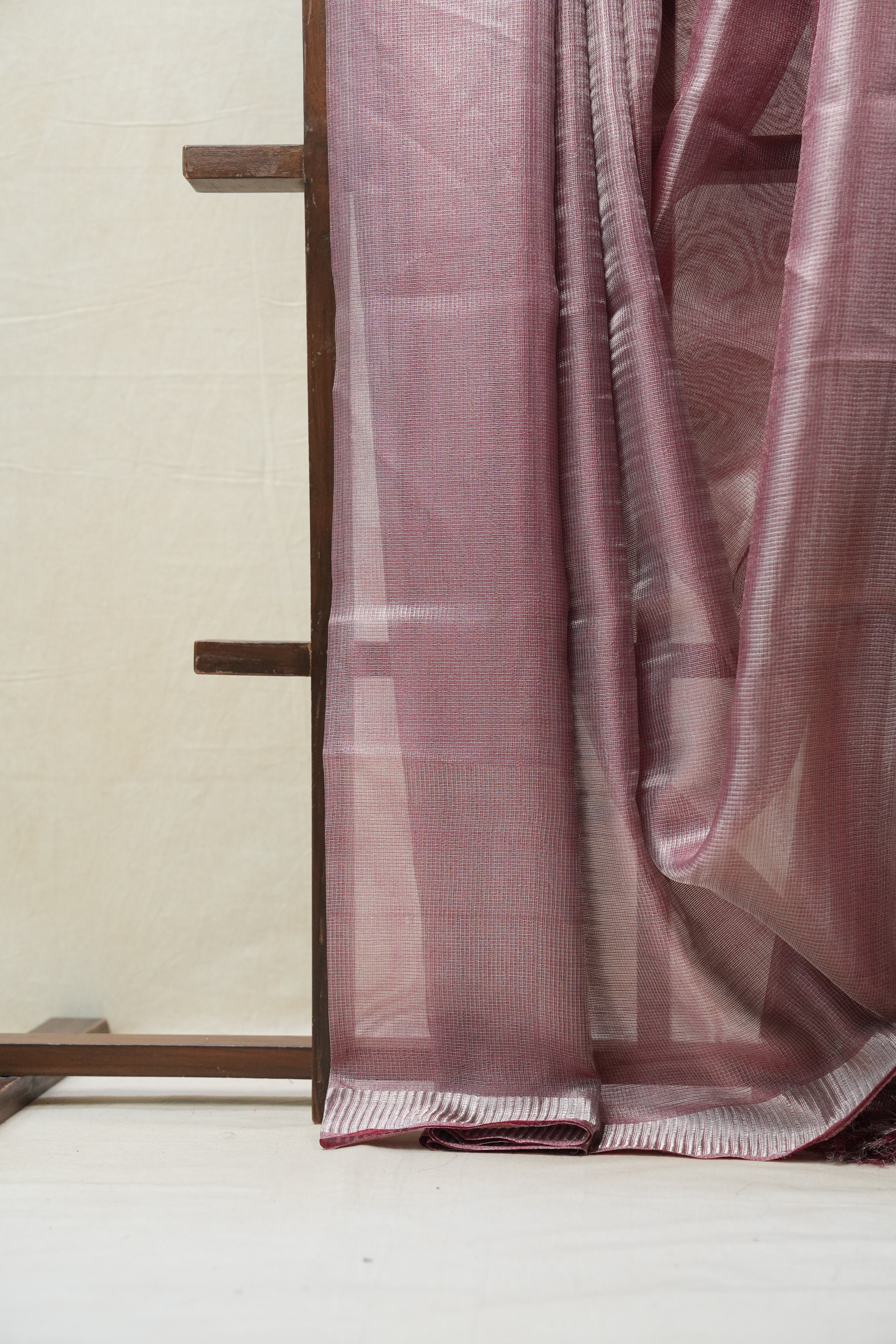 Maroon Tissue Tussar Silk Saree - SRMTTSS419