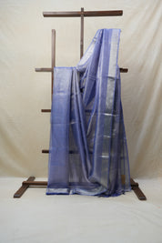 Blue Tissue Tussar Silk Saree - SRBTTSS417