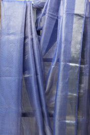 Blue Tissue Tussar Silk Saree - SRBTTSS417