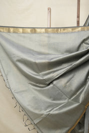 Steel Grey Maheshwari Saree - SRSGMS838