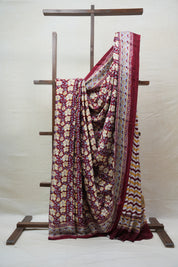 Maroon HBP Modal Silk Saree - SRMMSS405