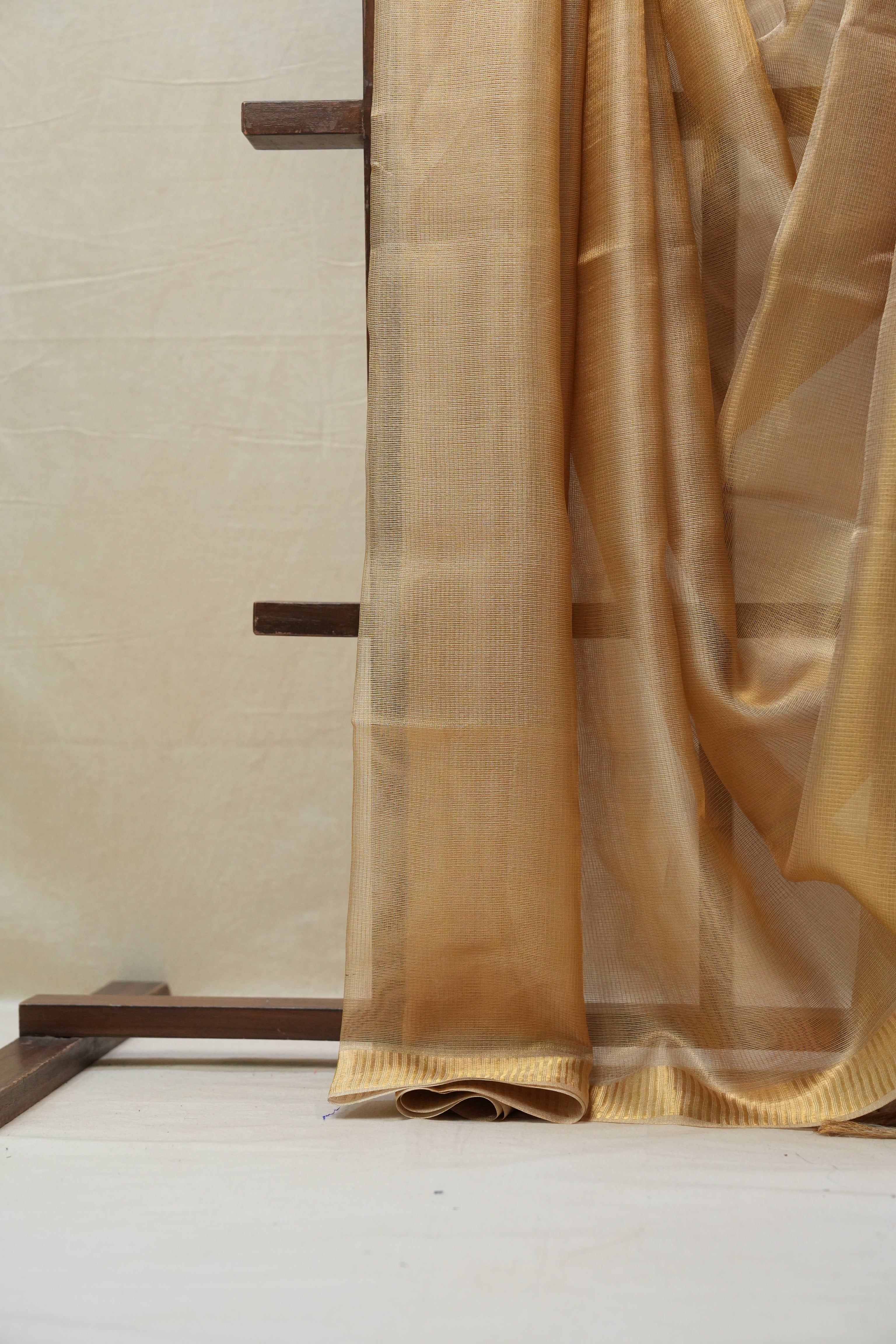 Beige Tissue Tussar Silk Saree - SRBTTSS410