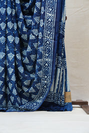 Indigo HBP Modal Silk Saree - SRIMSS400