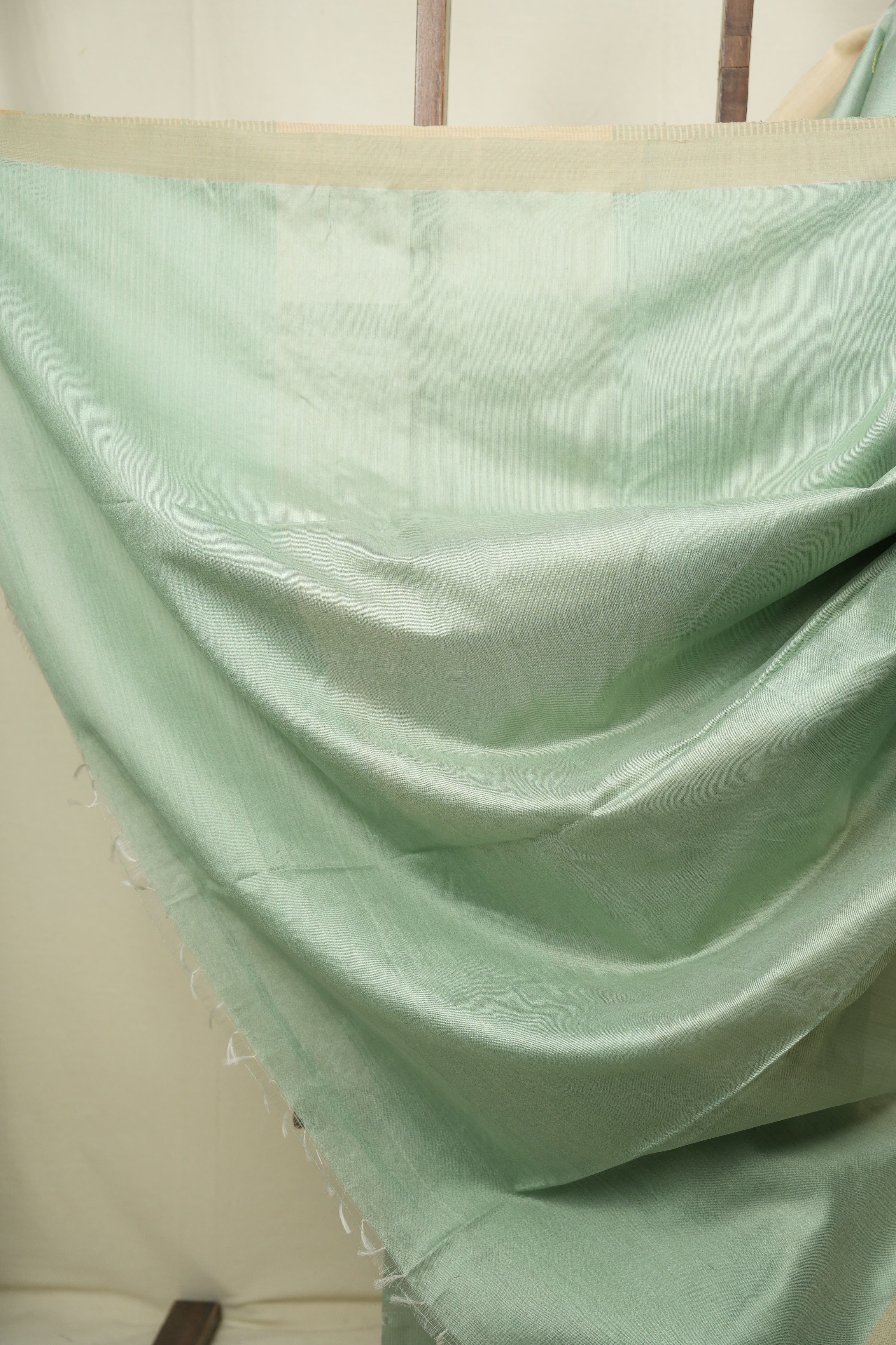 Mint Bengal Cotton Silk Jamdani Saree - SRMBCSJS06
