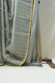 Green Tissue Tussar Silk Saree - SRGTTSS408