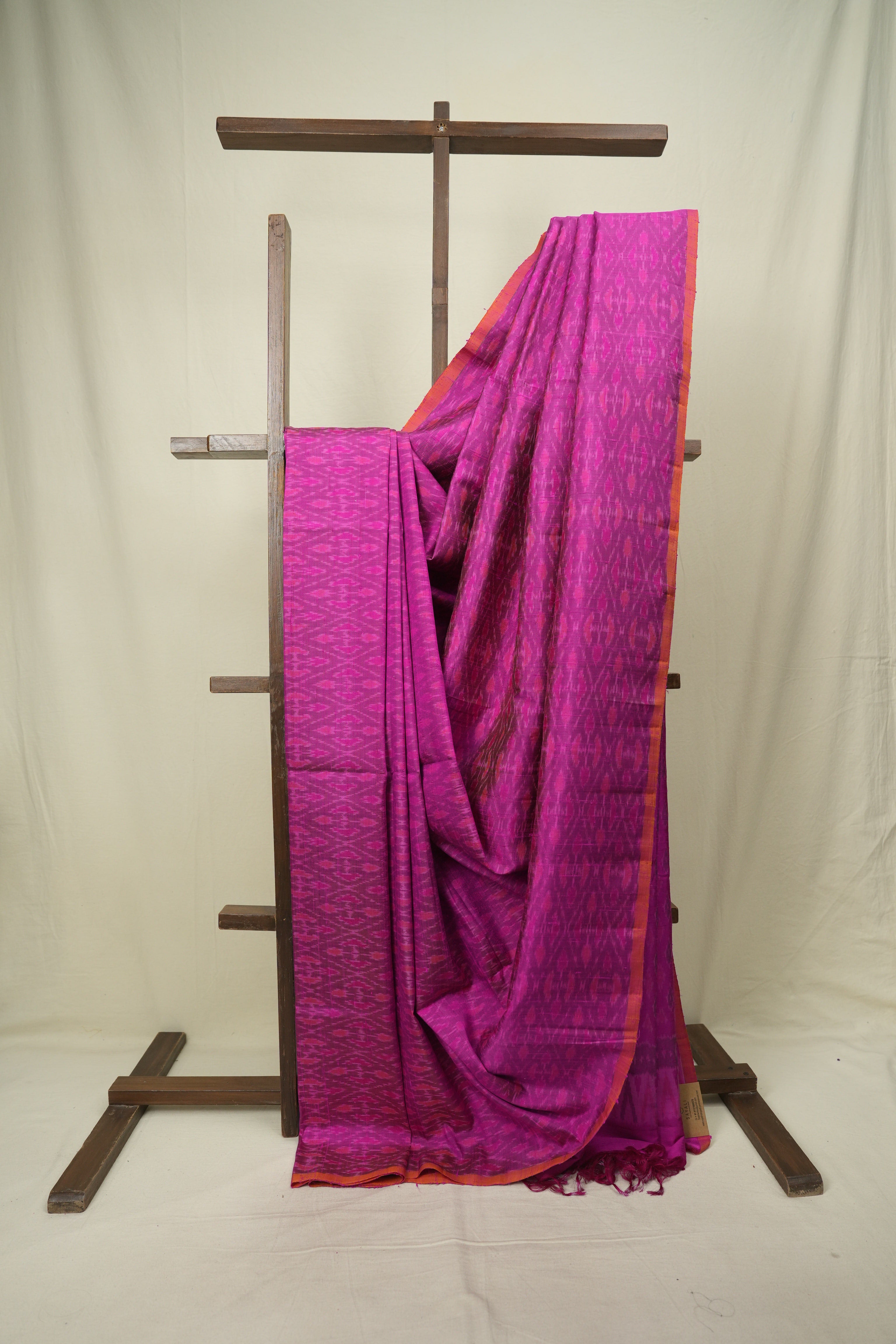 Pink Raw Silk Ikat Saree - SRPRSIS1099