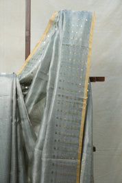 Green Tissue Tussar Silk Saree - SRGTTSS408