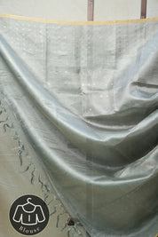 Green Tissue Tussar Silk Saree - SRGTTSS408