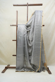 Grey Tissue Tussar Silk Saree - SRGTTSS406