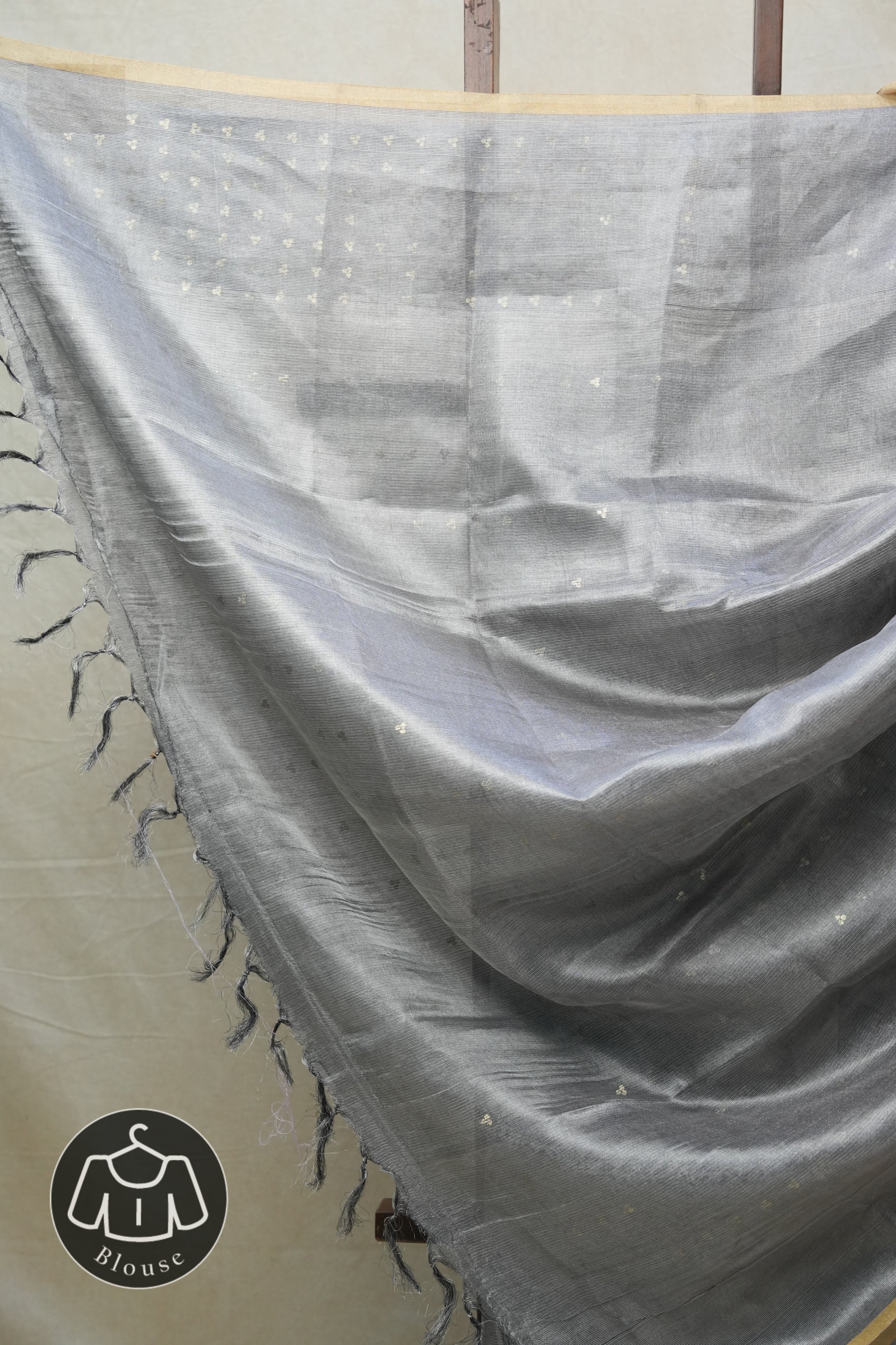 Grey Tissue Tussar Silk Saree - SRGTTSS406