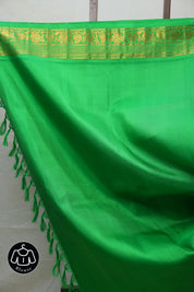 Sky Blue Gadwal Silk Saree - SRSBGSS490