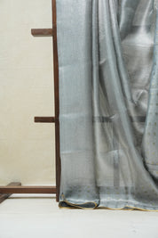 Grey Tissue Tussar Silk Saree - SRGTTSS405