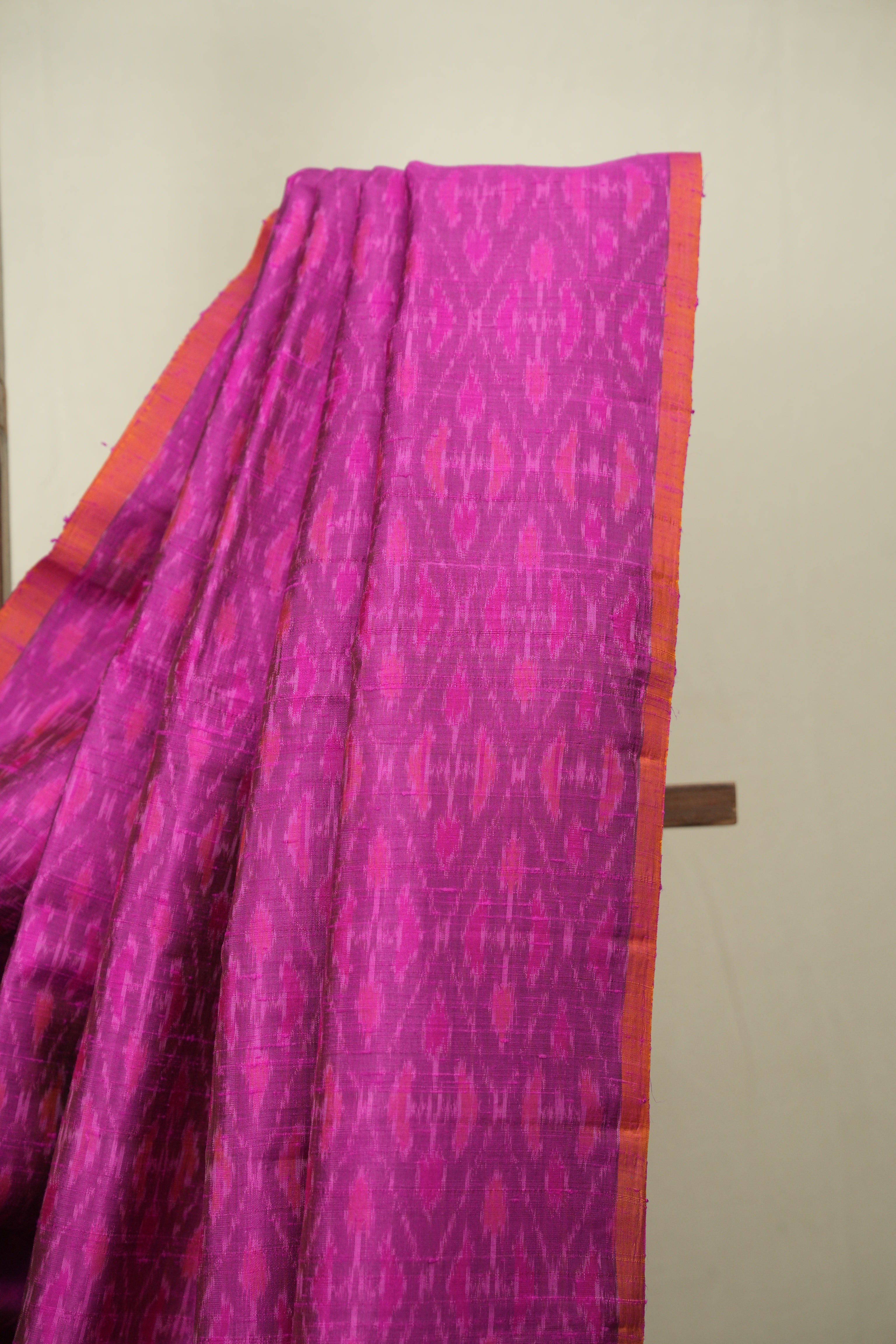 Pink Raw Silk Ikat Saree - SRPRSIS1099