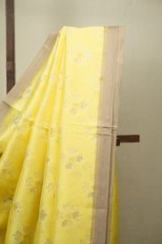Yellow Bengal Cotton Silk Jamdani Saree - SRYBCSJS03