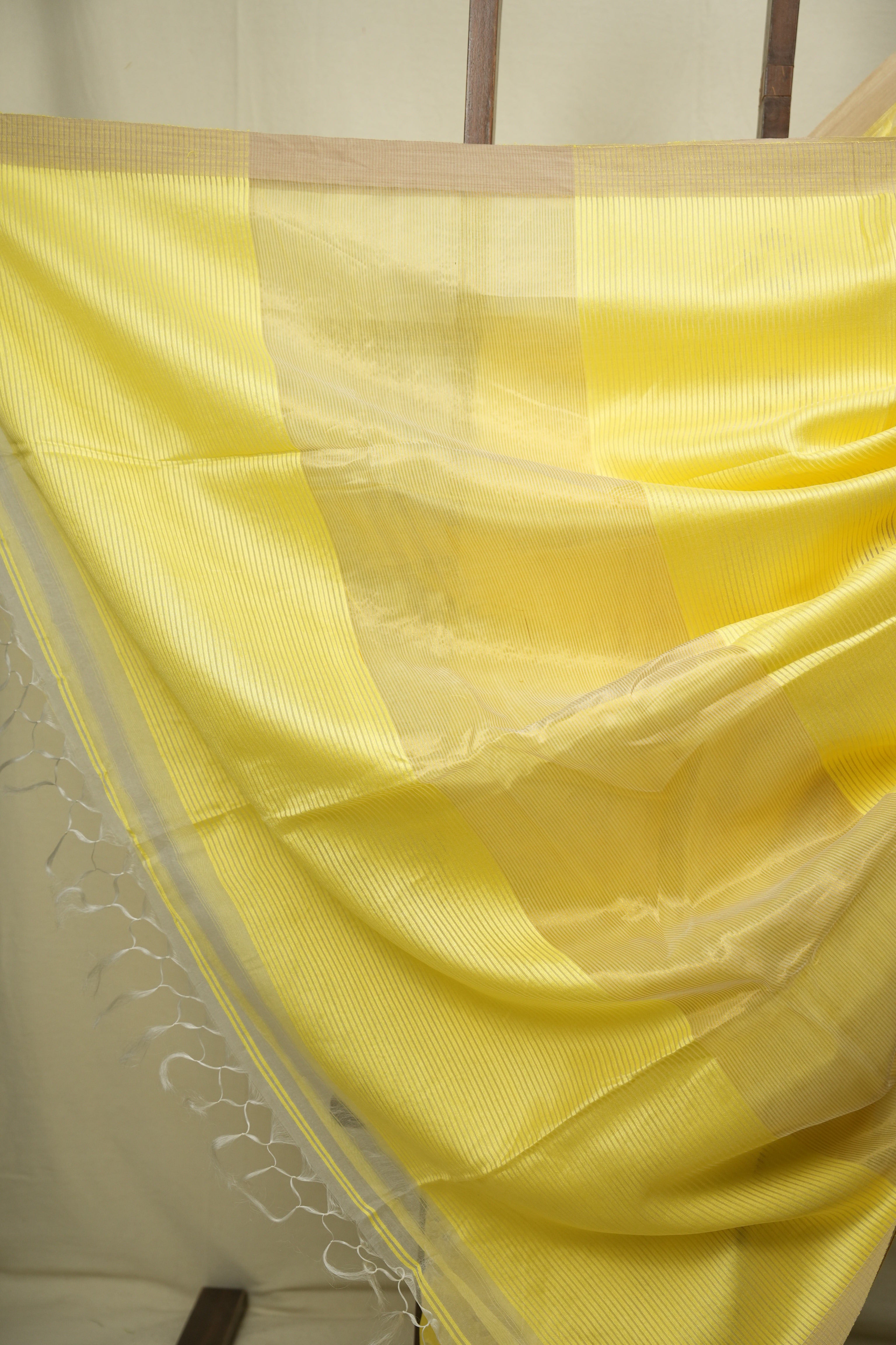 Yellow Bengal Cotton Silk Jamdani Saree - SRYBCSJS03