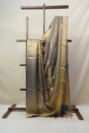 Golden Blue Tissue Tussar Silk Saree - SRGBTTSS444