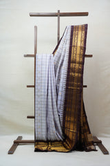 Grey Gadwal Silk Saree - SRGGSS484