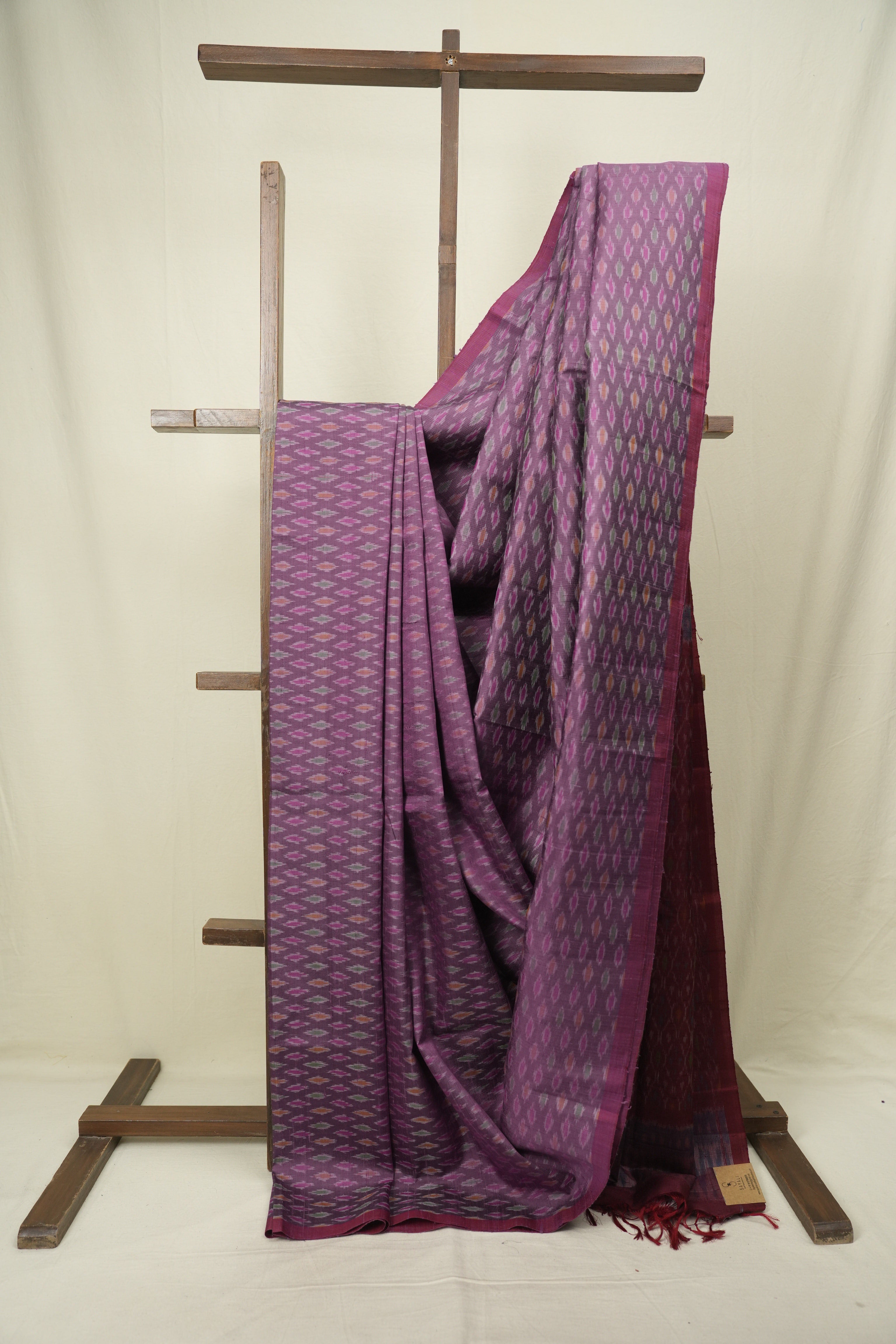 Lilac Raw Silk Ikat Saree - SRLRSIS1092