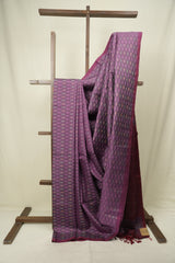 Lilac Raw Silk Ikat Saree - SRLRSIS1092