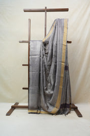 Blue Tissue Tussar Silk Saree - SRBTTSS439