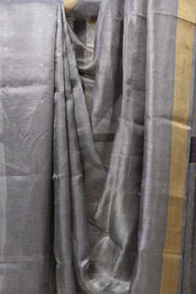 Blue Tissue Tussar Silk Saree - SRBTTSS439