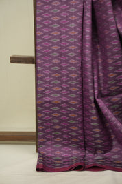 Lilac Raw Silk Ikat Saree - SRLRSIS1092