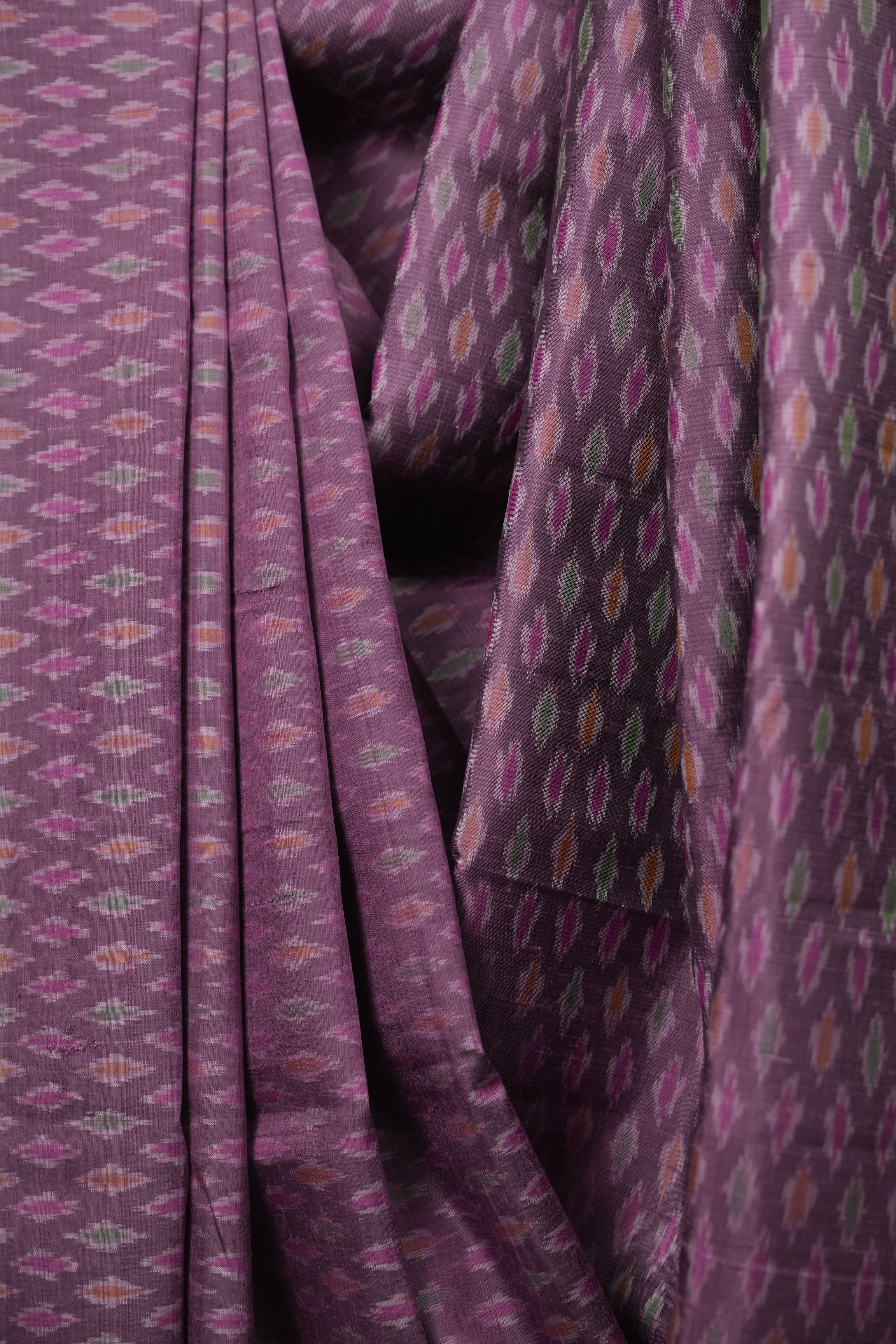 Lilac Raw Silk Ikat Saree - SRLRSIS1092
