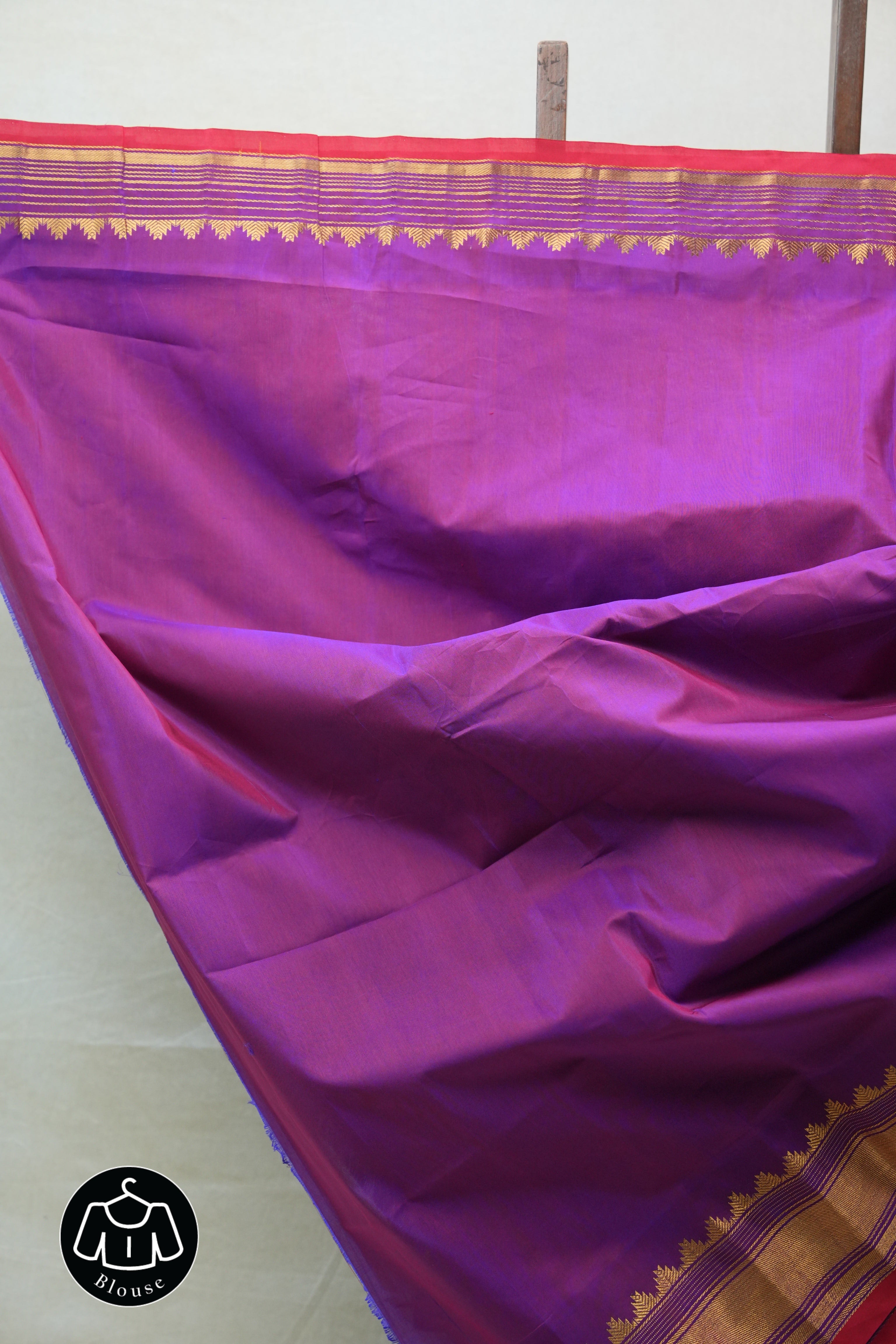 Red Gadwal Cotton Silk Saree - SRRGCSS115