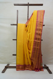 Yellow Gadwal Cotton Silk Saree - SRYGCSS117