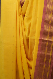Yellow Gadwal Cotton Silk Saree - SRYGCSS117