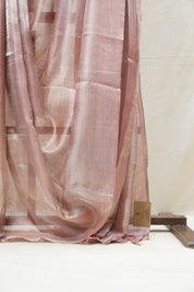 Coral Silver Tissue Tussar Silk Saree - SRCSTTSS431