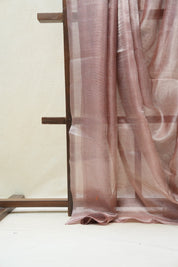 Coral Silver Tissue Tussar Silk Saree - SRCSTTSS431