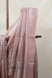 Coral Silver Tissue Tussar Silk Saree - SRCSTTSS431