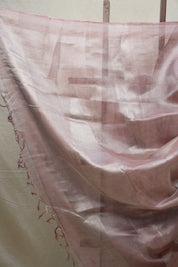 Coral Silver Tissue Tussar Silk Saree - SRCSTTSS431