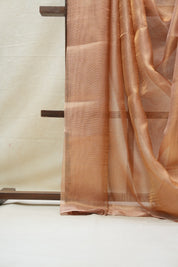 Golden Pink Tissue Tussar Silk Saree - SRGPTTSS427