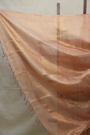 Golden Pink Tissue Tussar Silk Saree - SRGPTTSS427