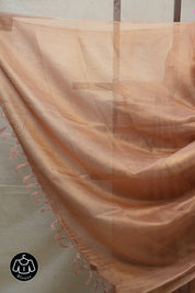 Golden Pink Tissue Tussar Silk Saree - SRGPTTSS427